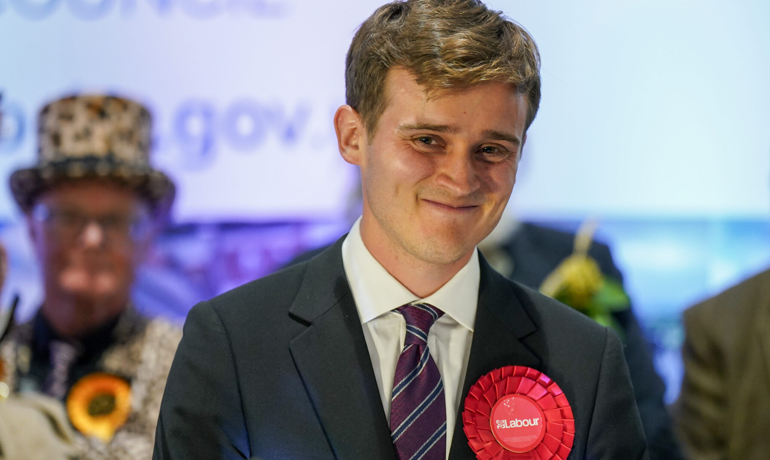 A triumphant Keir Mather on election night. Credit: Getty