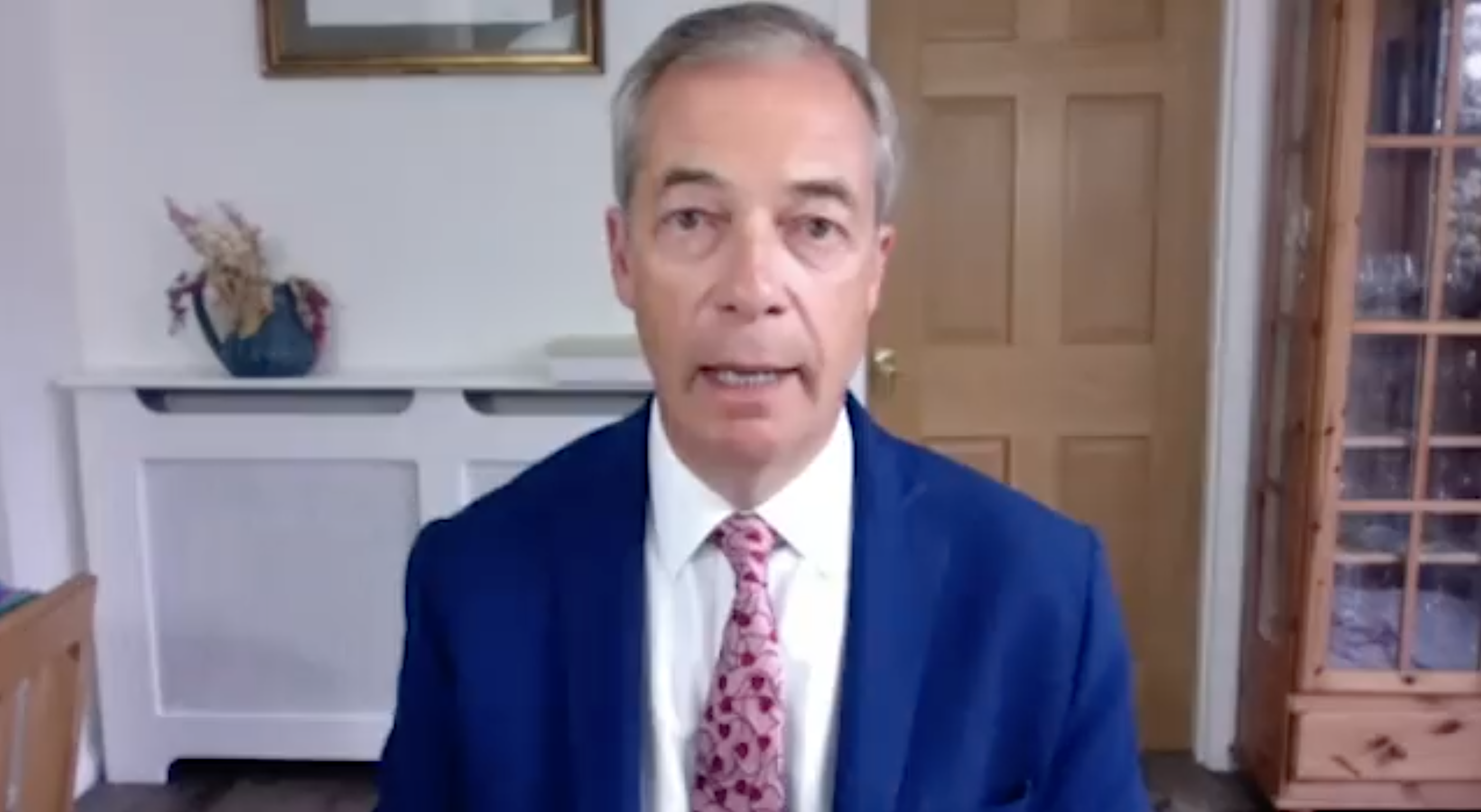 Nigel Farage posted a video last week revealing the closure of his bank accounts. Credit: Twitter