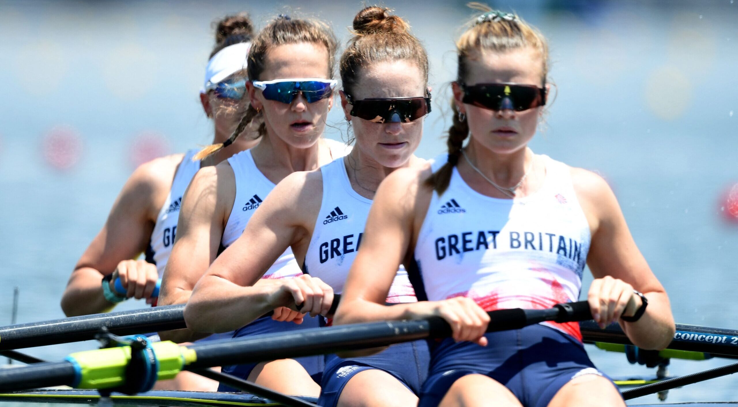 Great Britain's female rowing team at the Tokyo Olympics in 2021. Credit: Getty