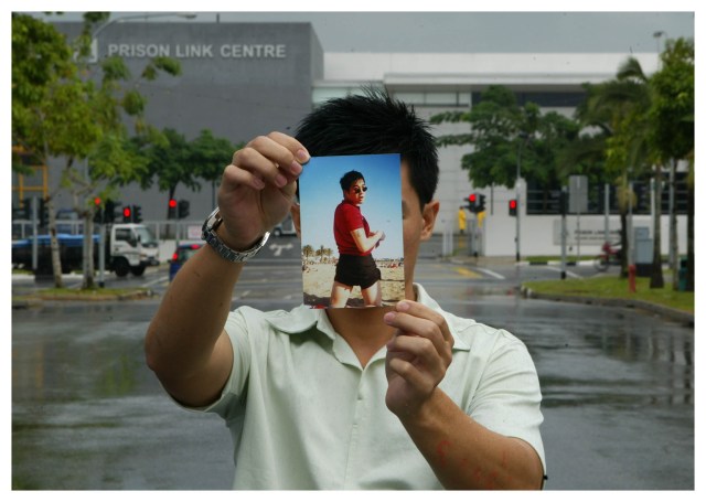 The man in the photograph was killed by the Singaporean state in 2005. (CRAIG ABRAHAM/Fairfax Media via Getty Images)