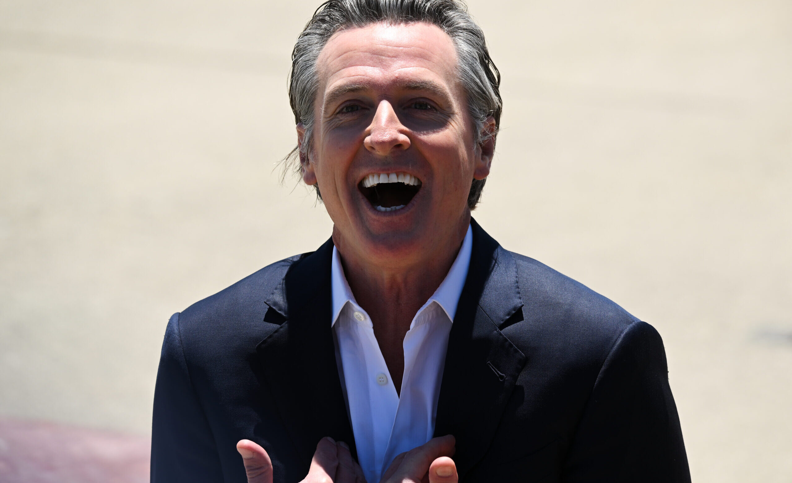 Gavin Newsom knows which way the wind is blowing. Credit: Getty