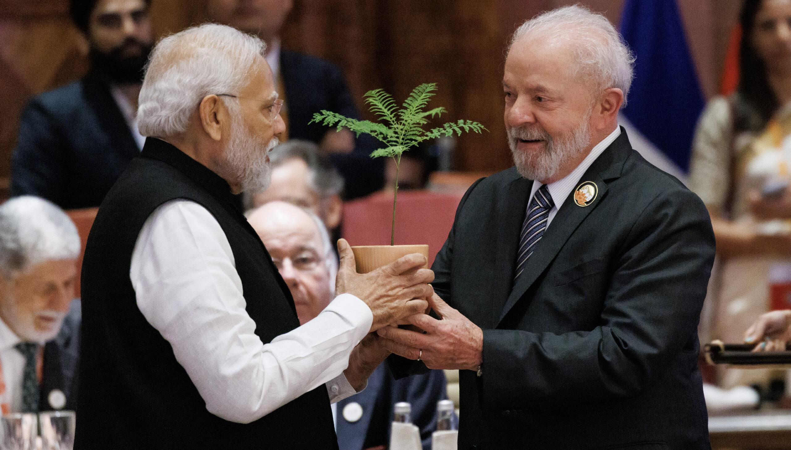Brazilian President Luiz Inácio Lula da Silva and Indian PM Narendra Modi at the G20 summit. Credit: Getty