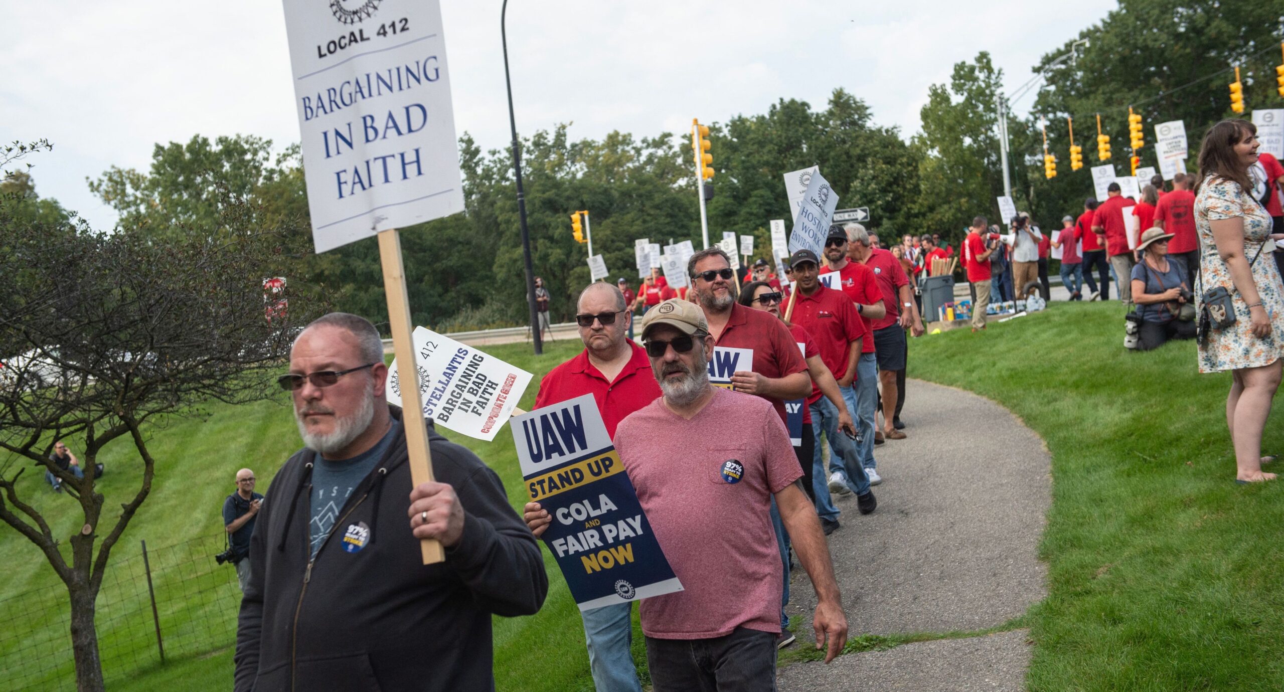 President Biden’s visit reflects the weakness of organised labour rather than its strength. Credit: Getty
