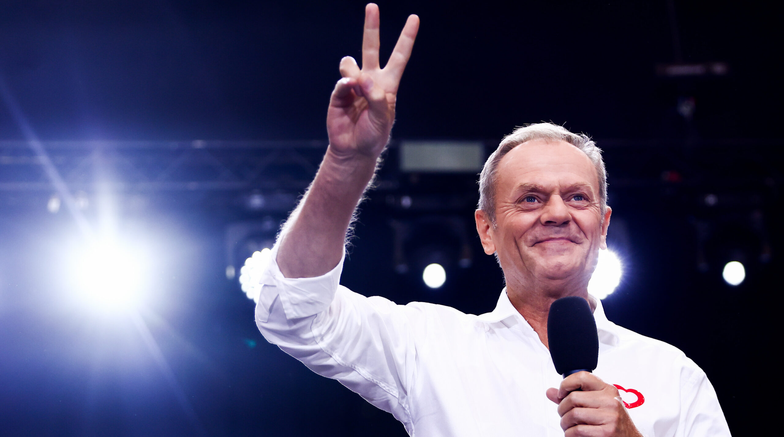 Donald Tusk's Civic Coalition party secured 31.6% of the vote. Credit: Getty