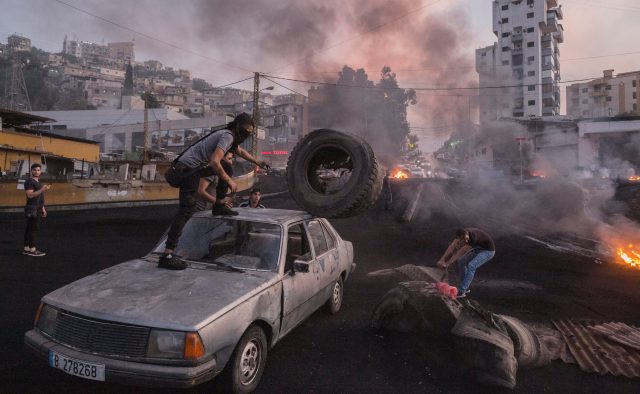 Protestors in Beirut in 2019 (Sam Tarling/Getty Images)