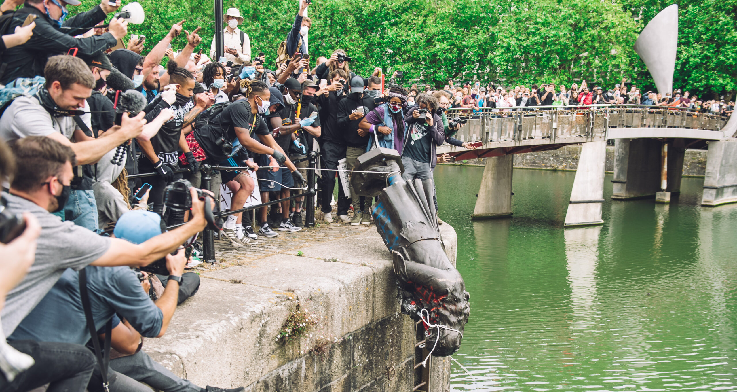 Xahra Saleem was one of the organisers of the Bristol protest which toppled Edward Colston's statue. Credit: Getty