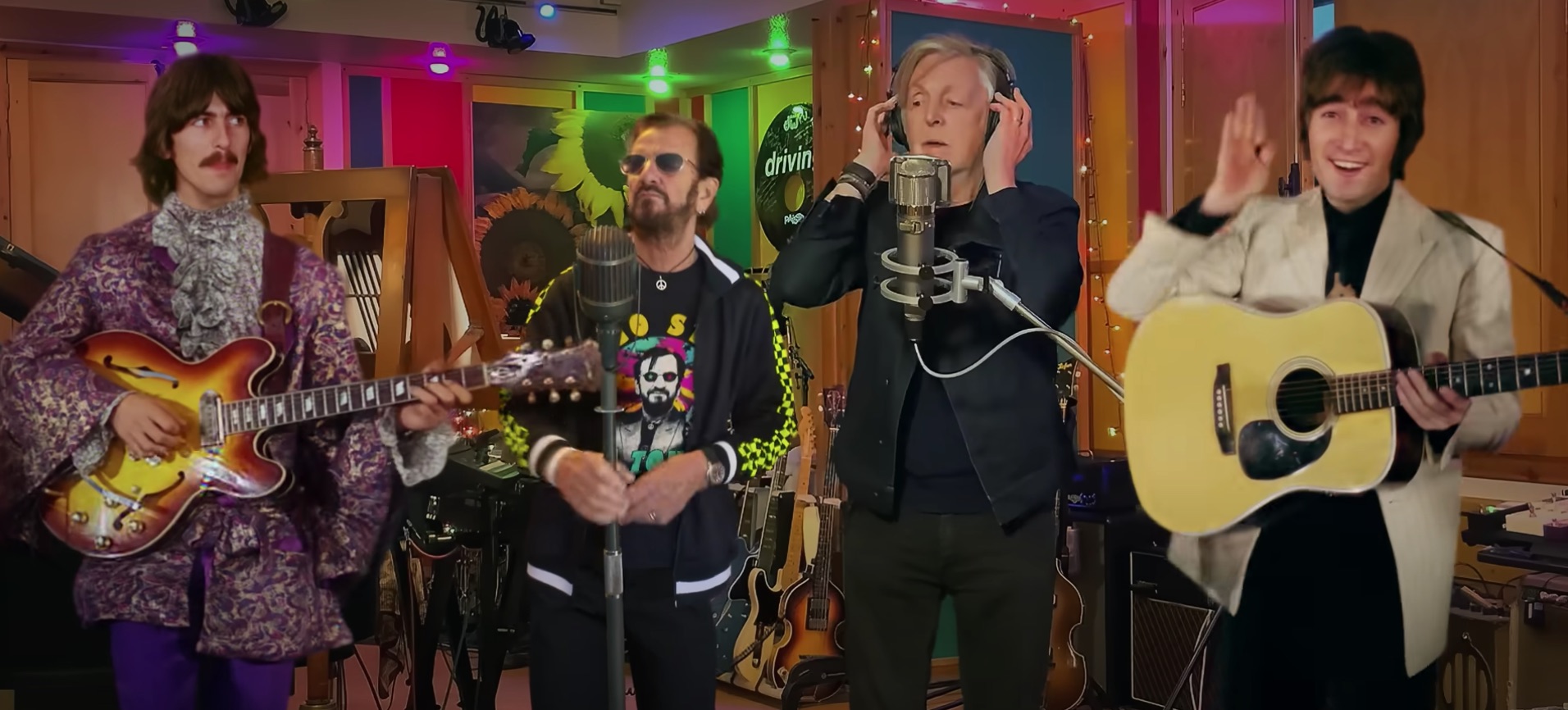 The Beatles, as seen in the music video for "Now and Then". Credit: Youtube/The Beatles