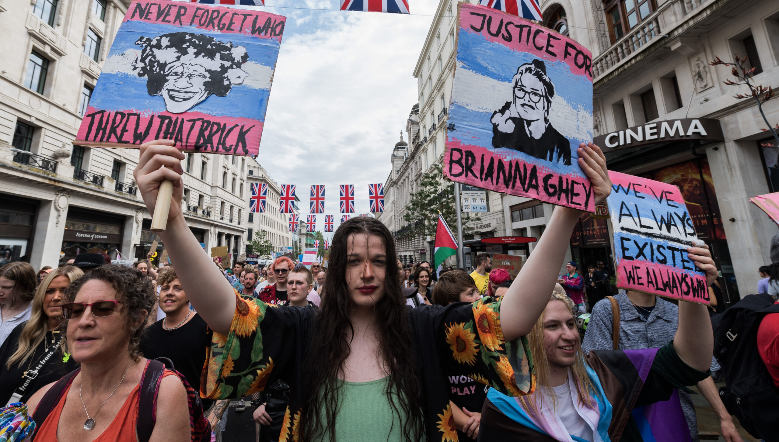 A trans pride march in London earlier this year. Credit: Getty