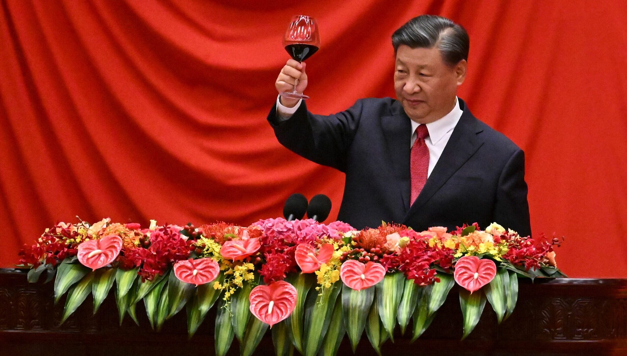 Xi Jinping doesn't need to drown his sorrows. Credit: Getty