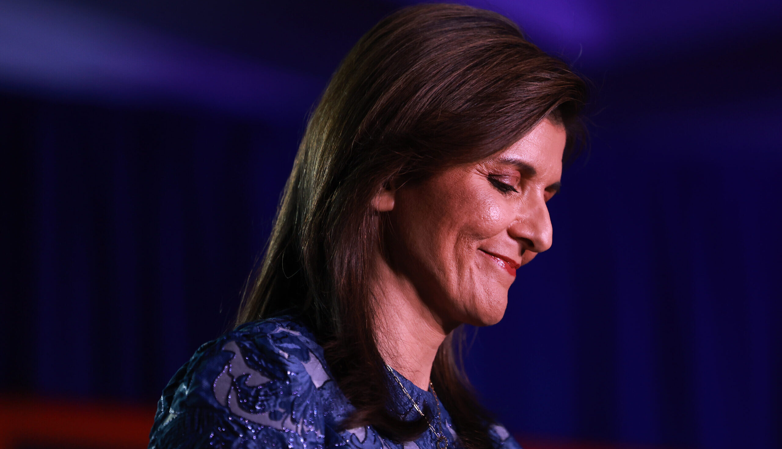 Nikki Haley can only walk into more of Trump's traps. Credit: Getty