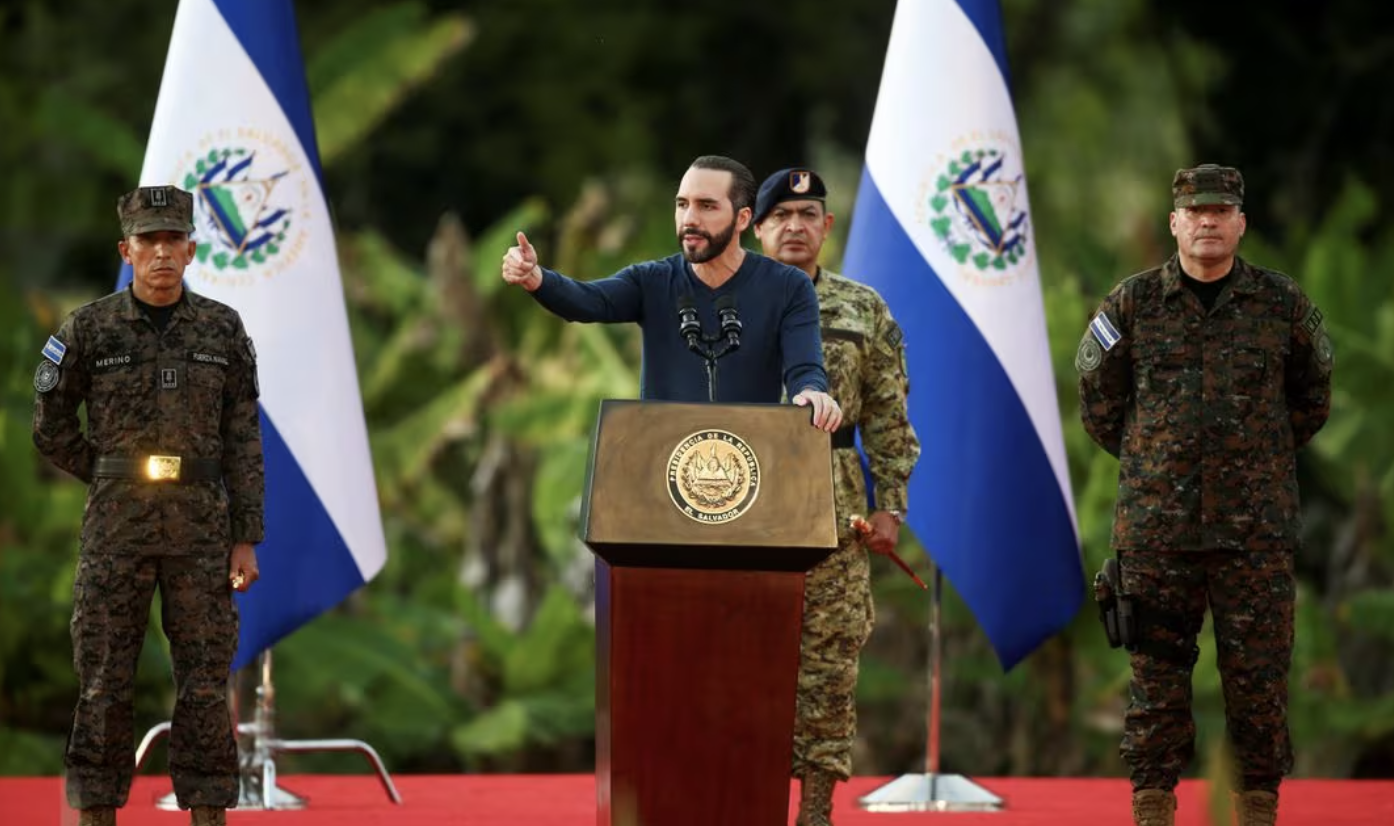 El Salvador's Nayib Bukele is winning the war on gangs. Credit: Getty