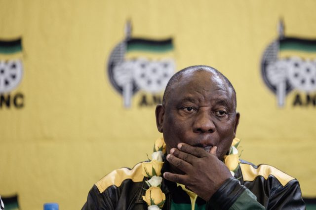 Things don't bode well for Cyril Ramaphosa, or his party. (RAJESH JANTILAL/AFP via Getty Images)