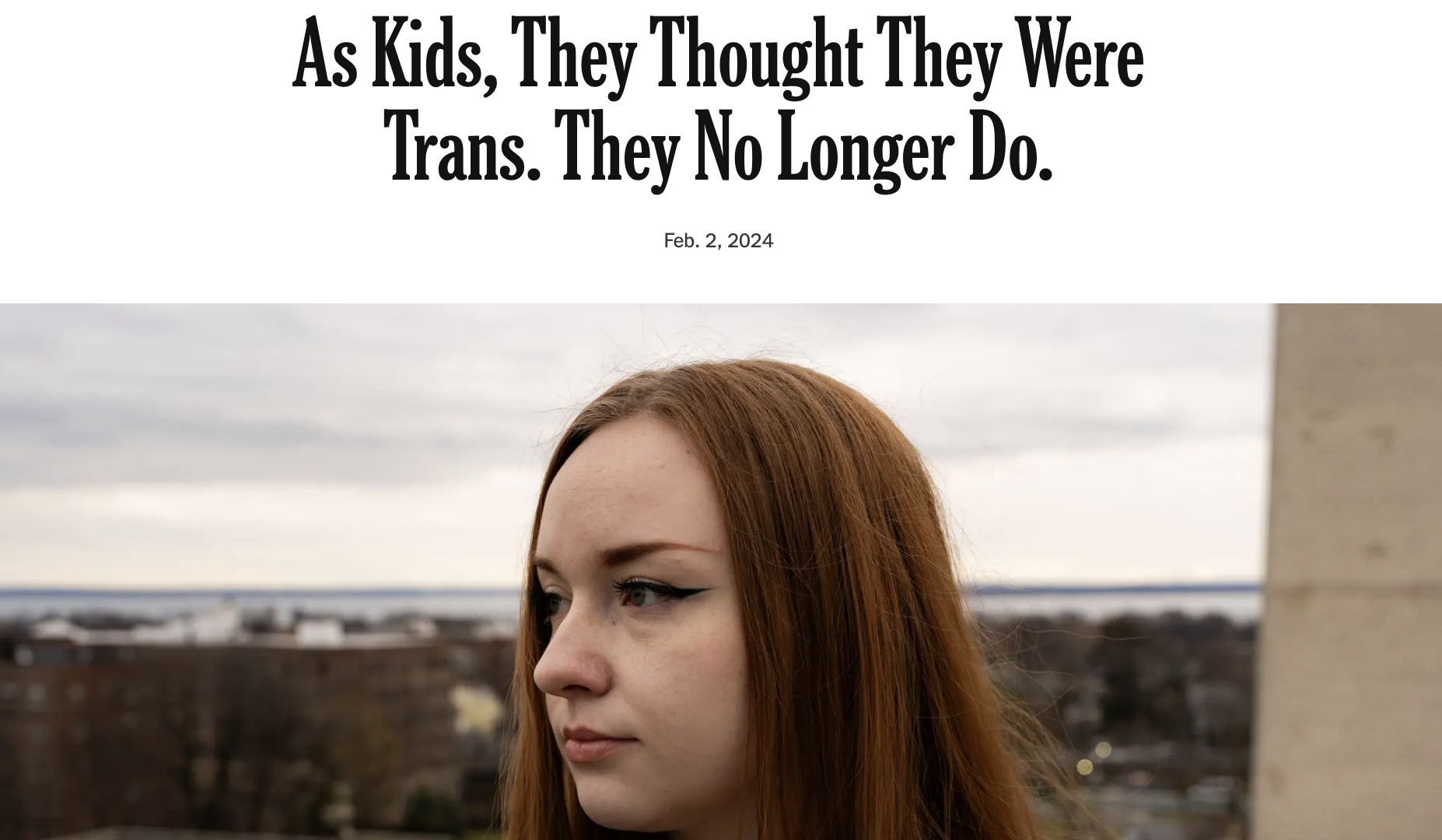 Screengrab from the NYT's latest gender critical piece. Credit: NYT