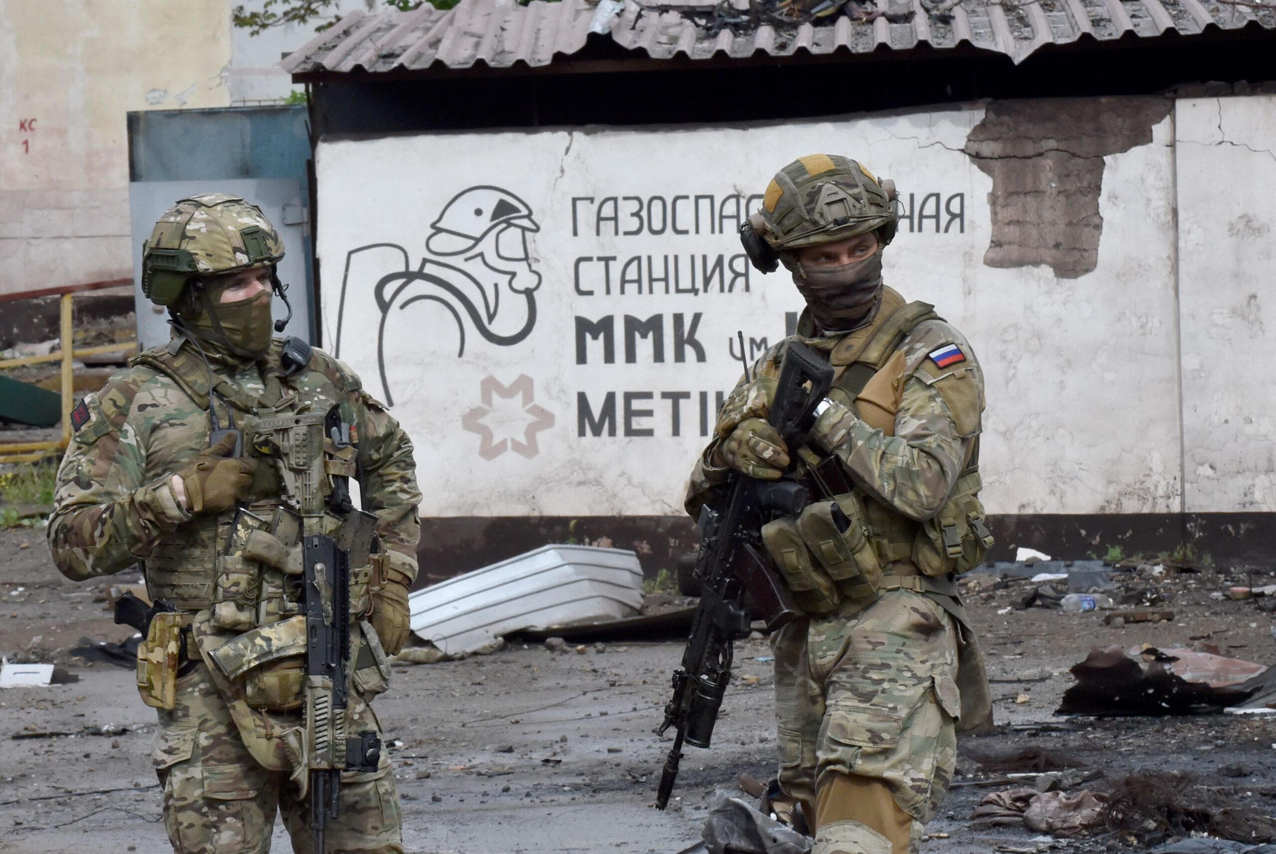 Russian servicemen in Mariupol in 2022. Credit: Getty