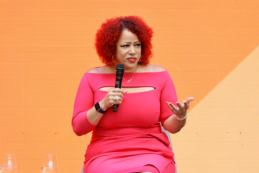Nikole Hannah-Jones speaks in Los Angeles in 2022. Credit: Getty