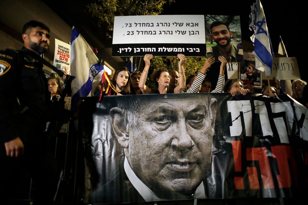 The Israeli public has turned against Bibi. Credit: Getty