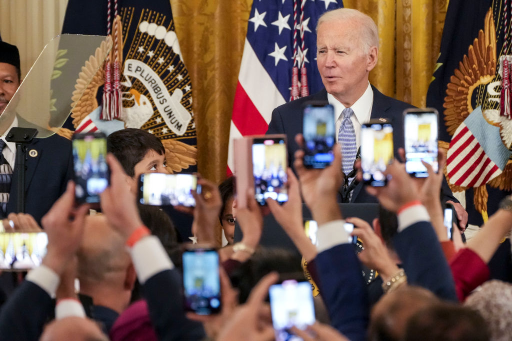Joe Biden's TikTok bill has led to a partisan inversion. Credit: Getty