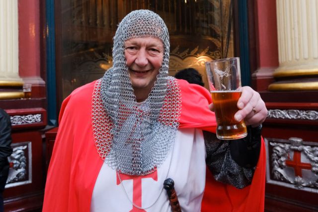 The modern annual St George's Day ritual. (Matthew Chattle/Future Publishing via Getty Images)