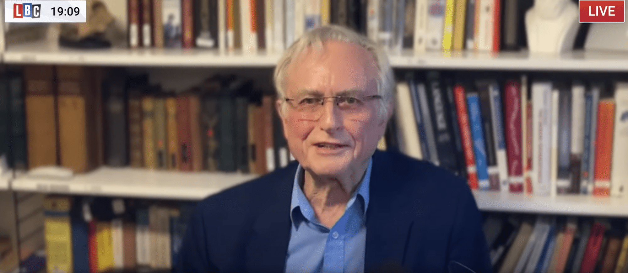 Richard Dawkins described himself as a 'cultural Christian' on LBC. Credit: YouTube