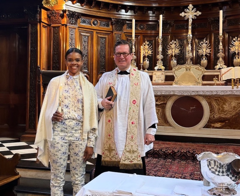 The picture shared by Candace Owens to mark her conversion. Credit: Candace Owens/X