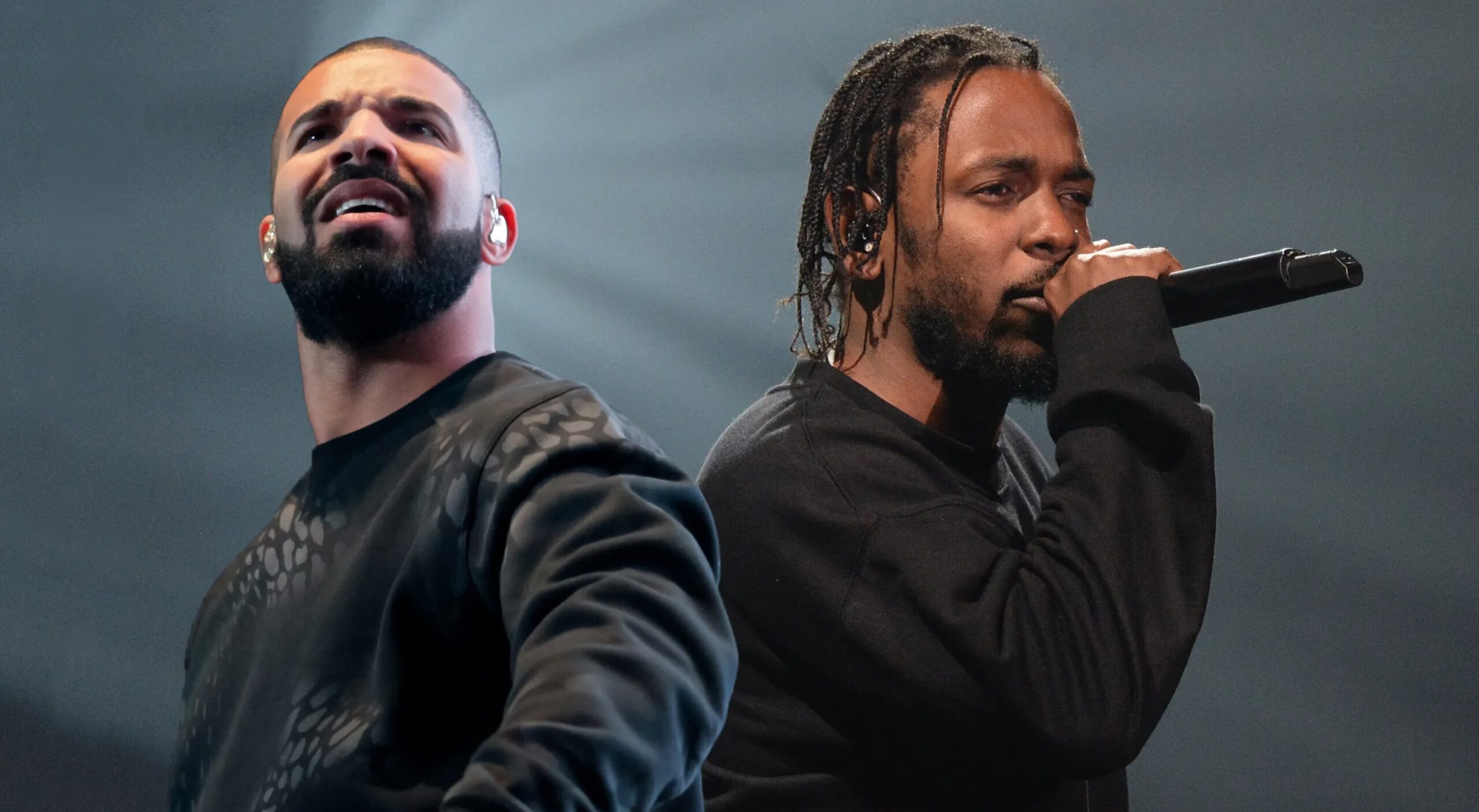 Warring rappers Drake and Kendrick Lamar. Credit: Getty