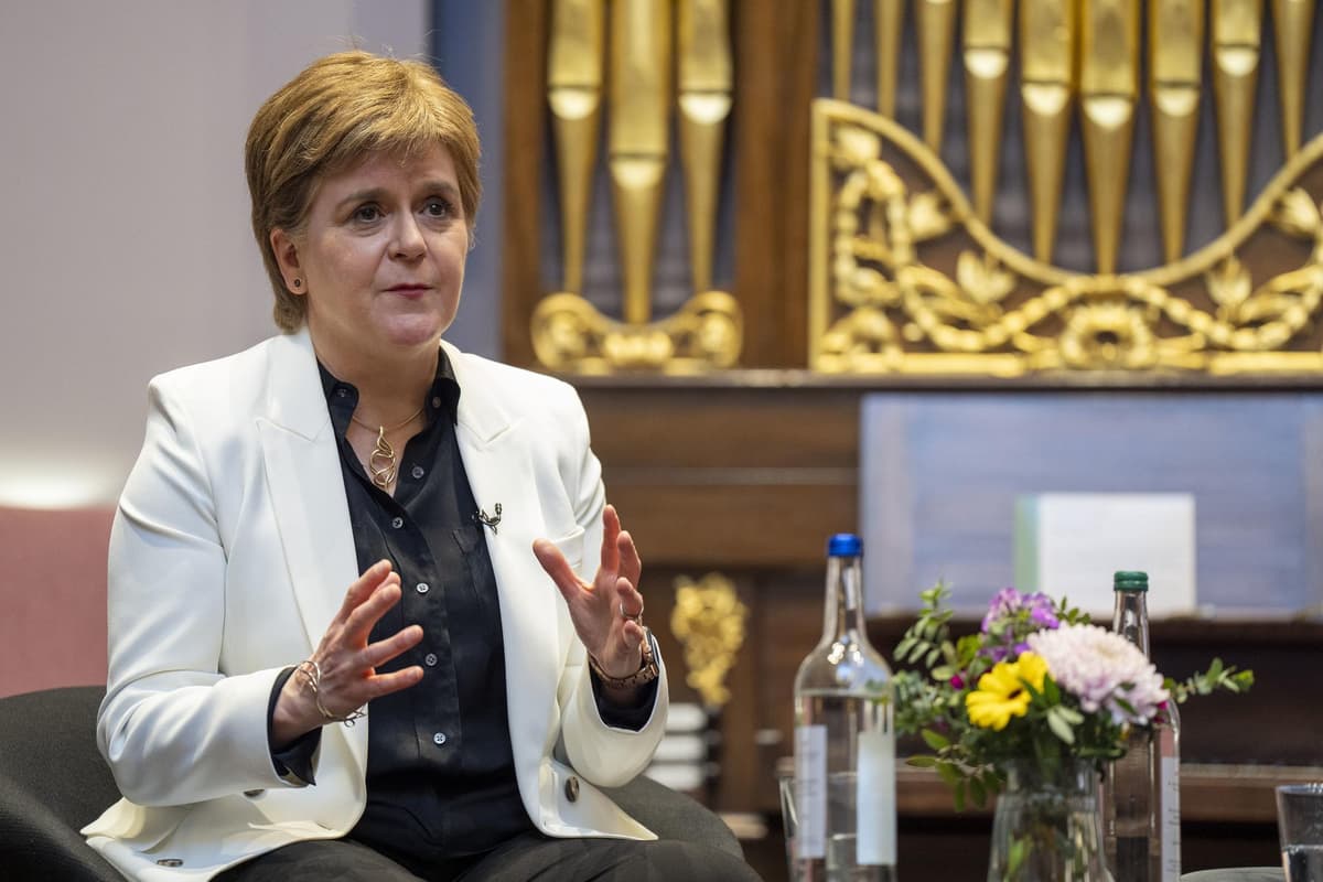 Nicola Sturgeon speaks in Edinburgh last night. Credit: Getty