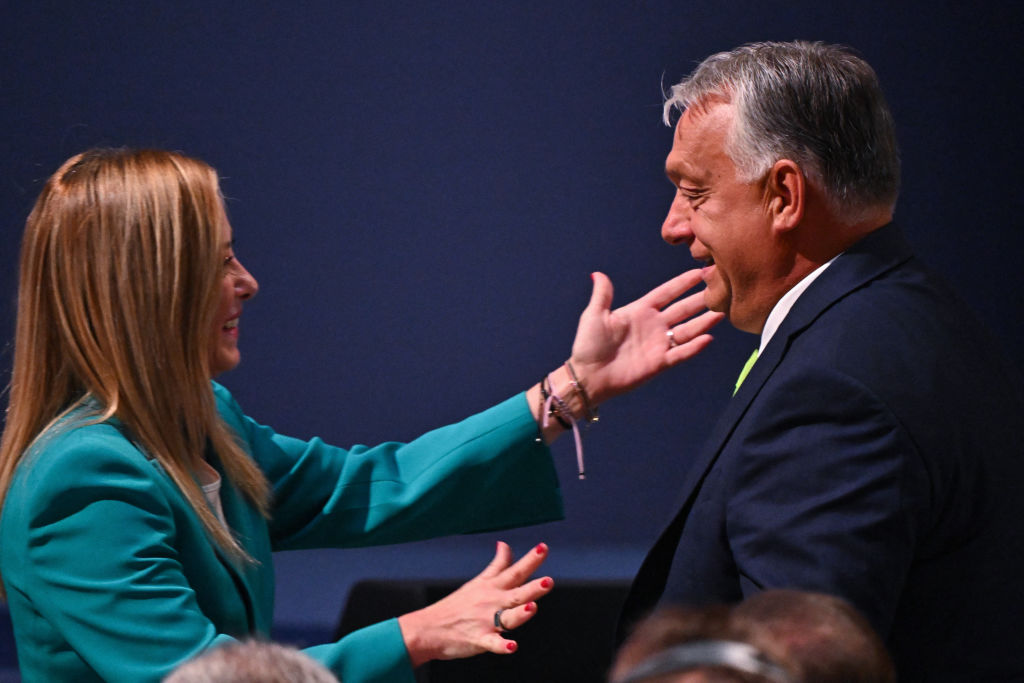 Italy's Giorgia Meloni and Hungary's Viktor Orbán are key players in Europe's nationalist turn. Credit: Getty