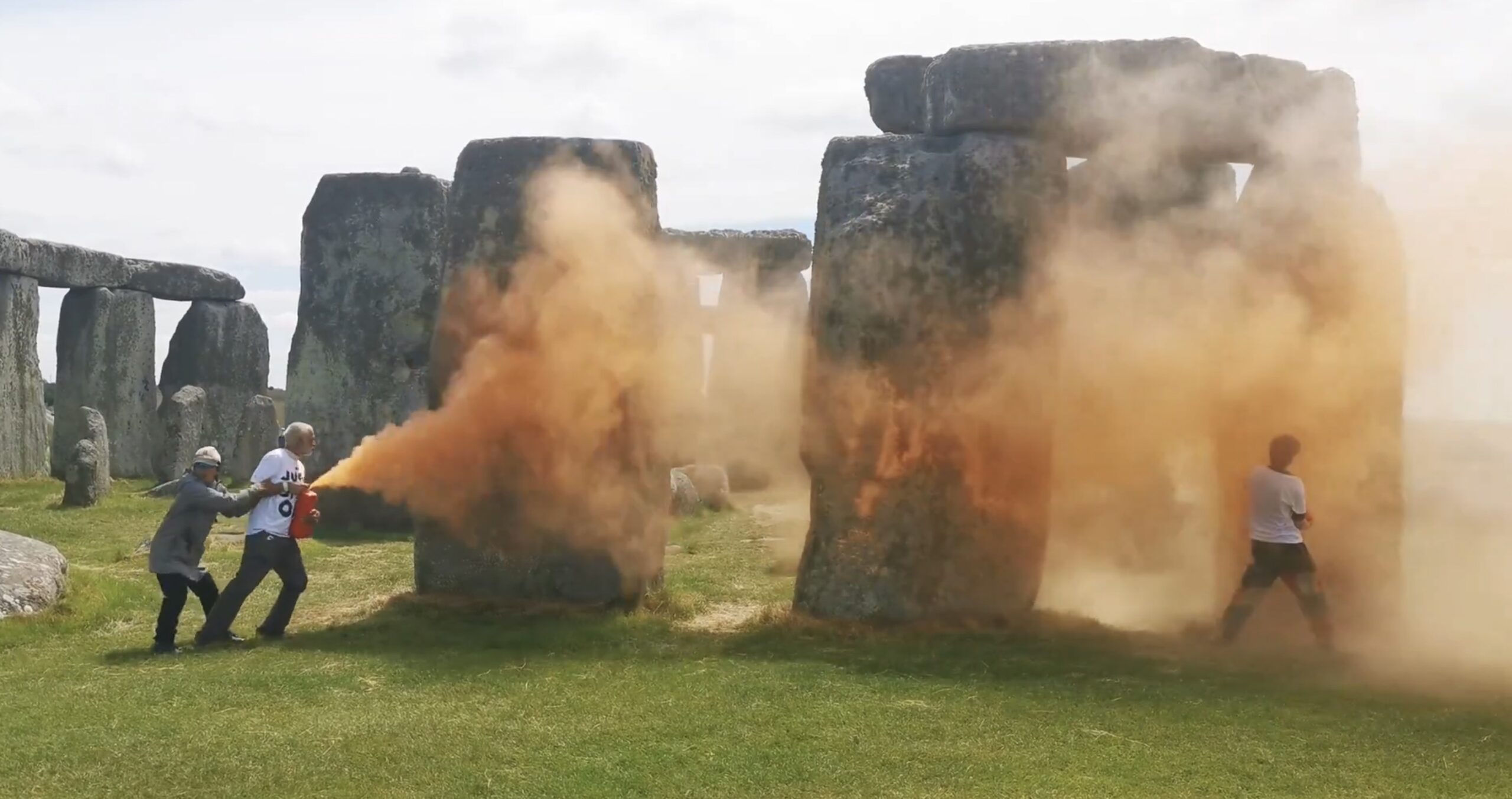 Just Stop Oil protestors target Stonehenge yesterday