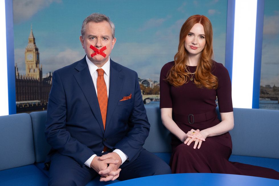 Hugh Bonneville and Karen Gillan star in 'Douglas is Cancelled'. Credit: ITV 