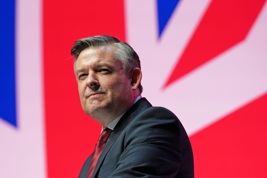 Jonathan Ashworth, now chief executive of Labour Together, speaks at the Labour Party conference last year. Credit: Getty