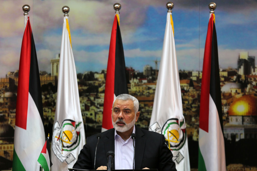 The US designated Ismail Haniyeh a terrorist in 2018. Credit: Momen Faiz/NurPhoto via Getty