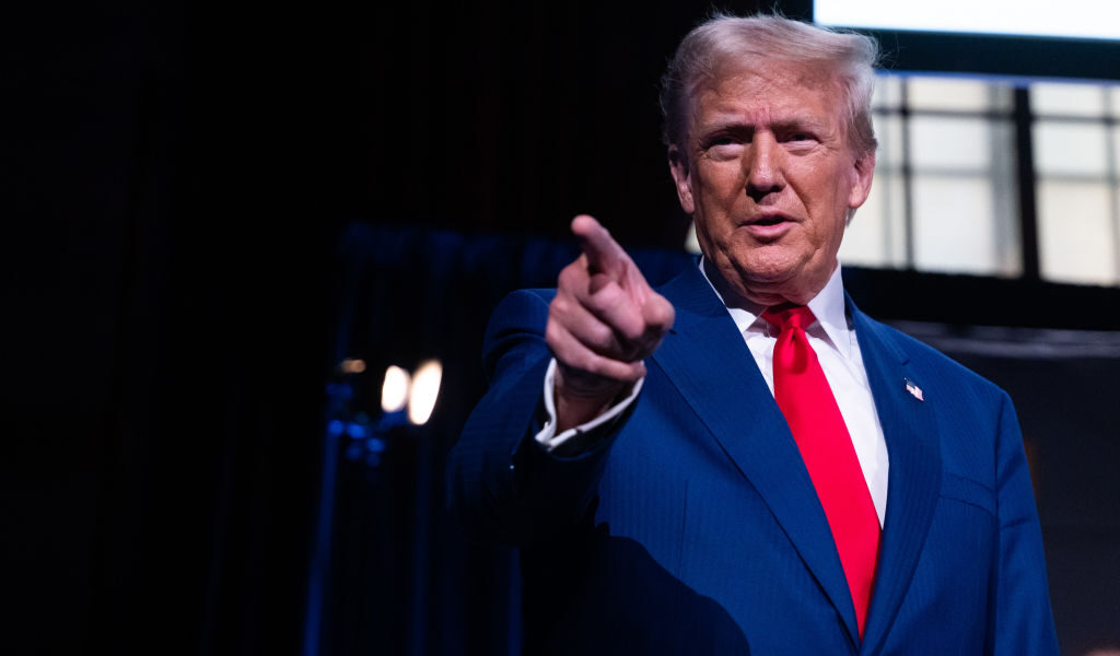 Donald Trump addresses the Economic Club of New York on Thursday. Credit: Getty