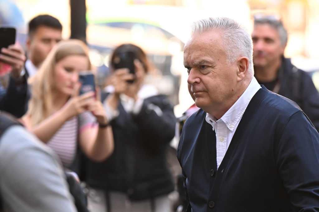 Huw Edwards arrives at Westminster Magistrates' Court this morning. Credit: Getty