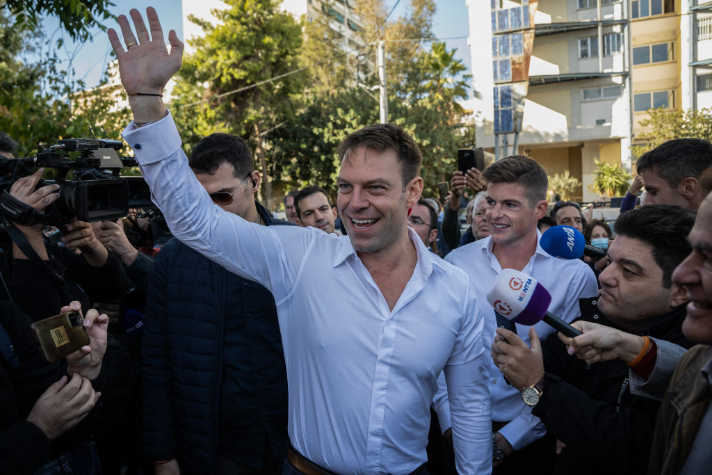 Recently deposed Syriza leader Stefanos Kasselakis pictured in Athens on Saturday. Credit: Getty