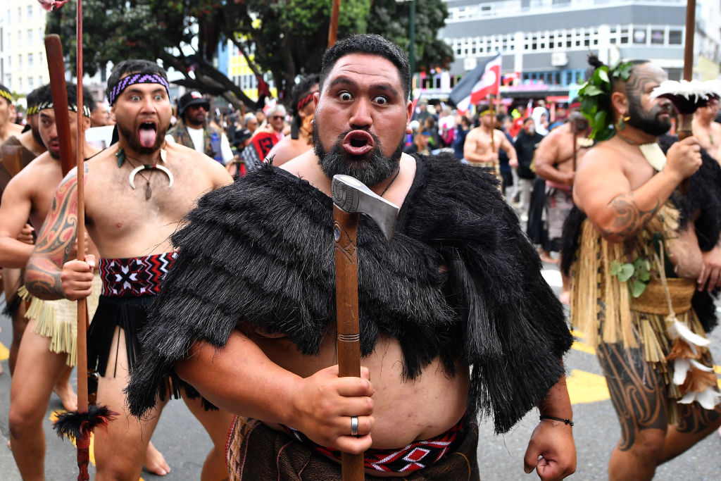 The Maori community protesting a proposed change to New Zealand's founding treaty. Credit: Getty