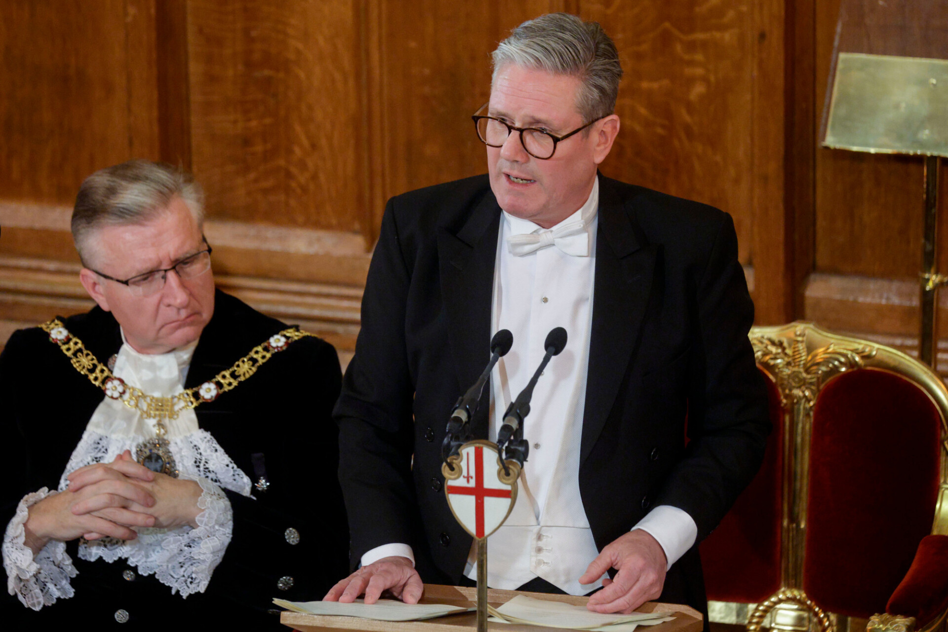 Starmer spoke for the most part in platitudes. Credit: Getty