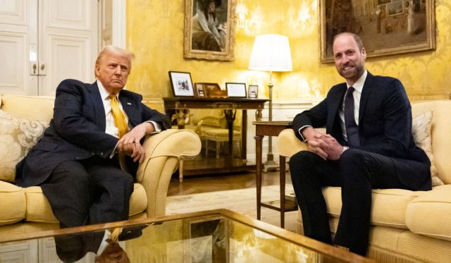 'The democratically elected leader came
across like a monarch, while Wills nodded and smiled like a bureaucrat.' Aaron Chown/Pool/Getty Images