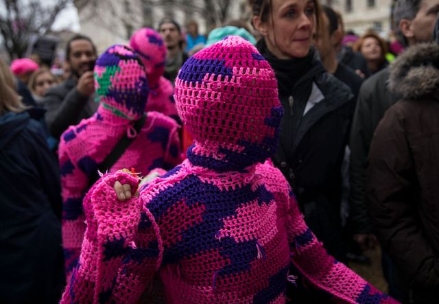 An anti-Trump protester. Robert Nickelsberg/Getty Images