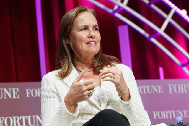 Former Pentagon official Michèle Flournoy sits on the board of former Google CEO Eric Schmidt’s defence-focused investment firm. Credit: Getty