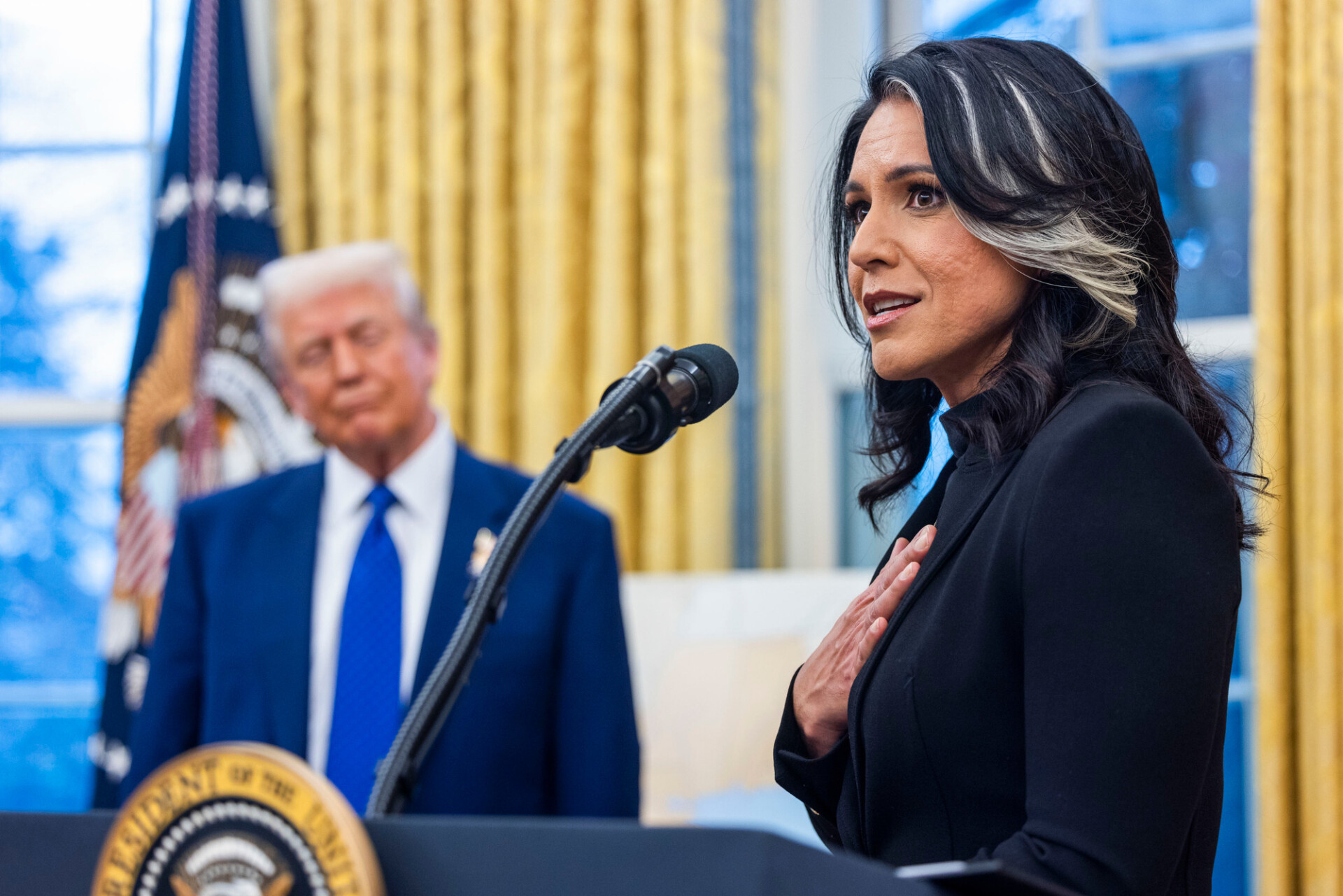 Gabbard's foreign policy views are not as dovish as many people. Credit: Getty