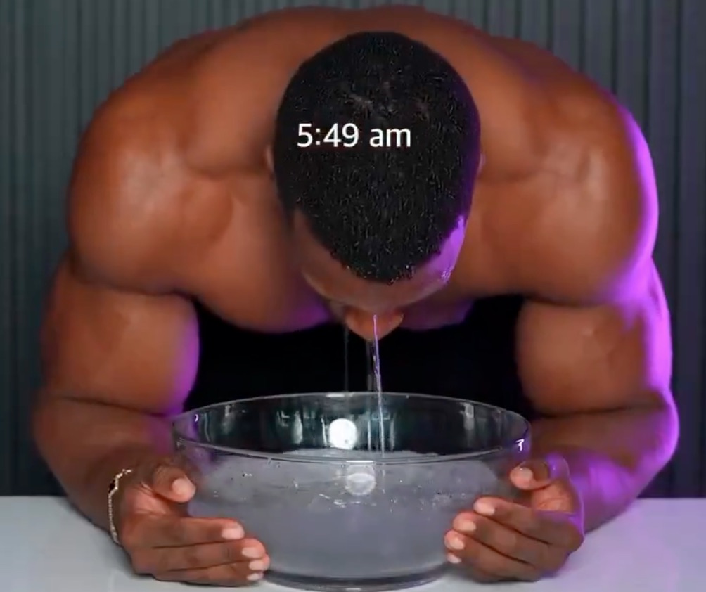 Ashton Hall gets ready for the day. Credit: Ashton Hall/X