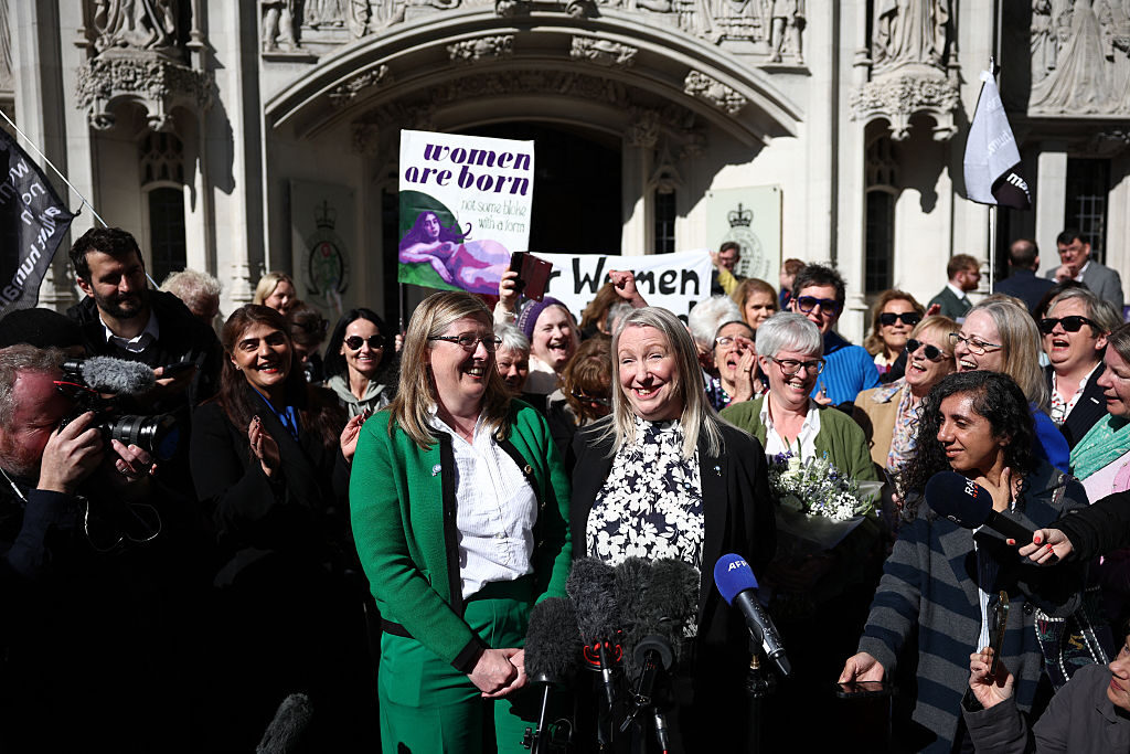 For Women Scotland outside the Supreme Court in London. Credit: Getty