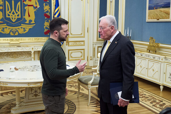 Volodymyr Zelenskyy and US Special Envoy for Ukraine and Russia Keith Kellogg meet in Kyiv earlier this year. Credit: Getty