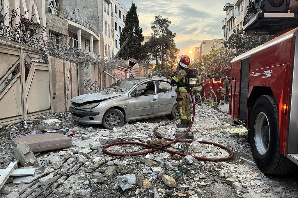 Damage in Tehran after Israel's bombing. Credit: Getty