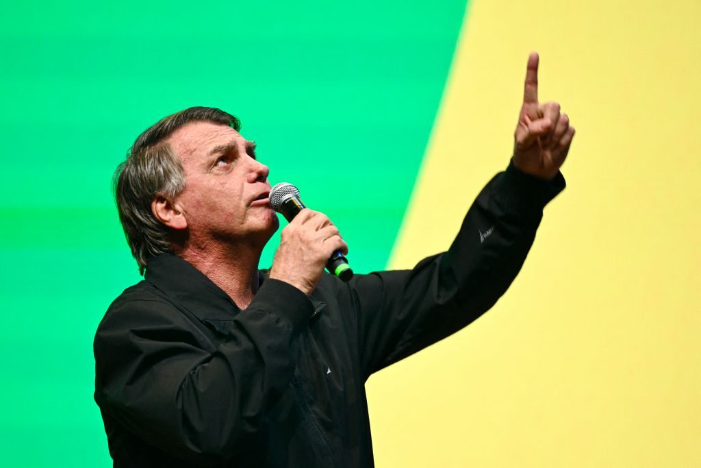 Jair Bolsonaro effectively stands accused of treason. Credit: Getty