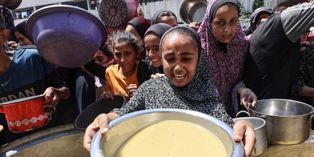 'Before the war, one kilo of onions was less than £3. Now it costs £50.' Omar Al-Qattaa/AFP via Getty Images.