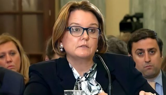 Turmp’s crusading antitrust czar Gail Slater is under fire. Credit: C-SPAN / UnHerd