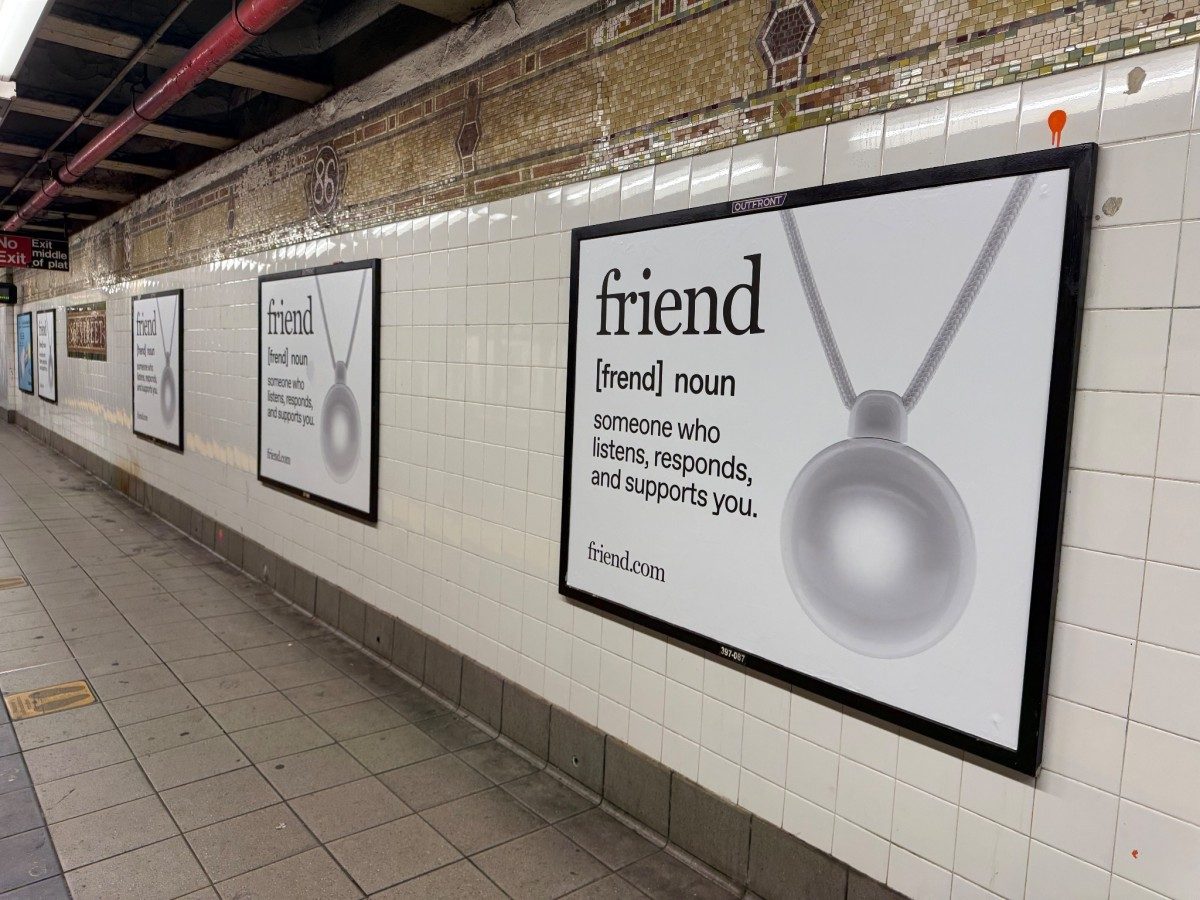 Friend ads on the New York Subway. Credit: Avi Schiffmann/X