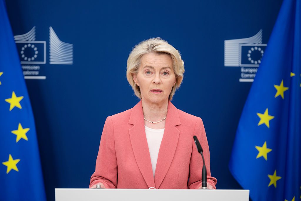 Von der Leyen today offered the same old jargon. Credit: Getty