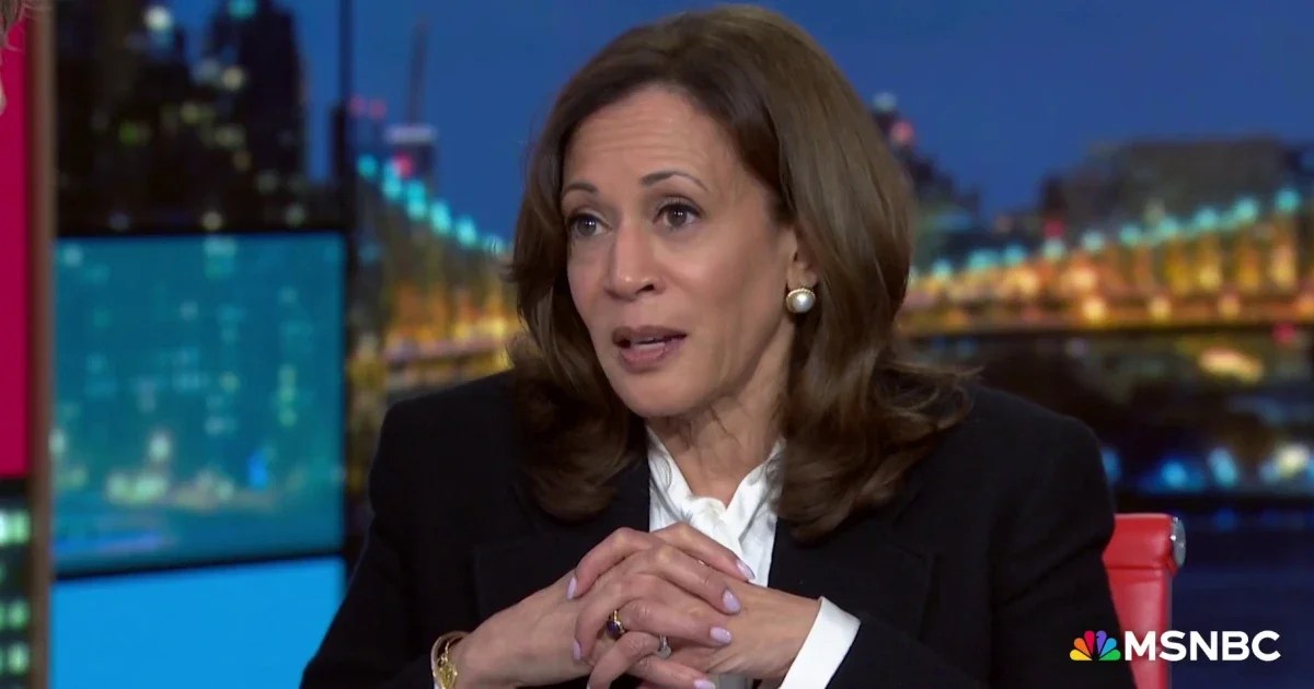 Harris promised to support the Democratic nominee. Credit: MSNBC